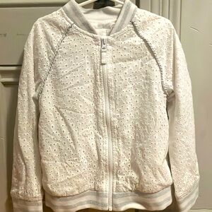 Eyelet Bomber Jacket
